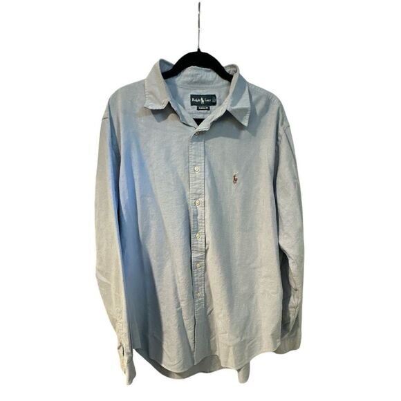 Ralph Lauren Men’s Oxford Blue Button Down Shirt 17.5 - Picture 1 of 4